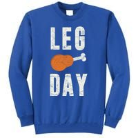 Fun Leg Day Thanksgiving Funny Gift Pilgrim Costume Turkey Day Gift Tall Sweatshirt