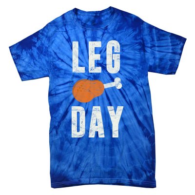 Fun Leg Day Thanksgiving Funny Gift Pilgrim Costume Turkey Day Gift Tie-Dye T-Shirt