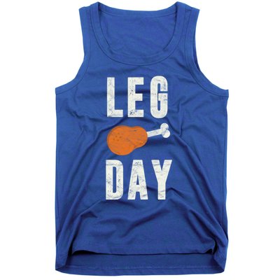 Fun Leg Day Thanksgiving Funny Gift Pilgrim Costume Turkey Day Gift Tank Top