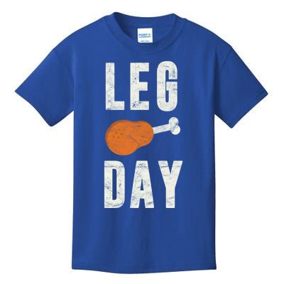 Fun Leg Day Thanksgiving Funny Gift Pilgrim Costume Turkey Day Gift Kids T-Shirt