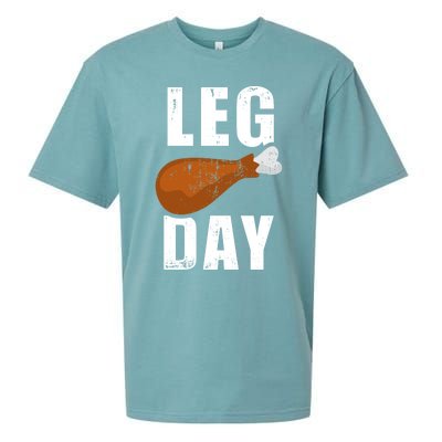 Funny Leg Day For Fitness Exercise Gym Thanksgiving Dinner Meaningful Gift Sueded Cloud Jersey T-Shirt