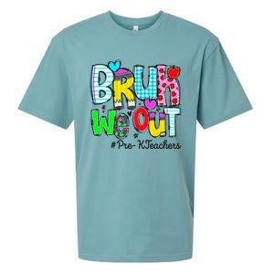 Funny Last Day Of School Bruh We Out Prek Teachers Sueded Cloud Jersey T-Shirt