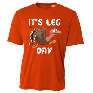 Funny Leg Day Pilgrim Thanksgiving Cotume Fast Turkey Run Cool Gift Cooling Performance Crew T-Shirt