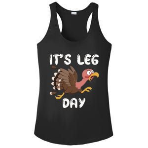 Funny Leg Day Pilgrim Thanksgiving Cotume Fast Turkey Run Cool Gift Ladies PosiCharge Competitor Racerback Tank