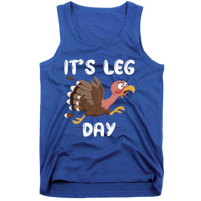 Funny Leg Day Pilgrim Thanksgiving Cotume Fast Turkey Run Cool Gift Tank Top