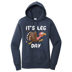 Funny Leg Day Pilgrim Thanksgiving Cotume Fast Turkey Run Cool Gift Women's Pullover Hoodie