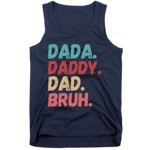 Funny Lovely Dad Trio Quote Stylish Fatherly Vibes Dada Dad Tank Top