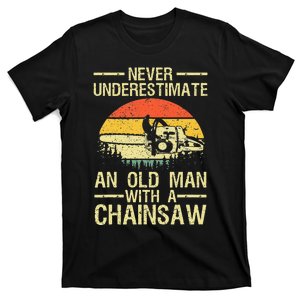 Funny Lumberjack Design For Men Dad Logger Arborist Chainsaw T-Shirt