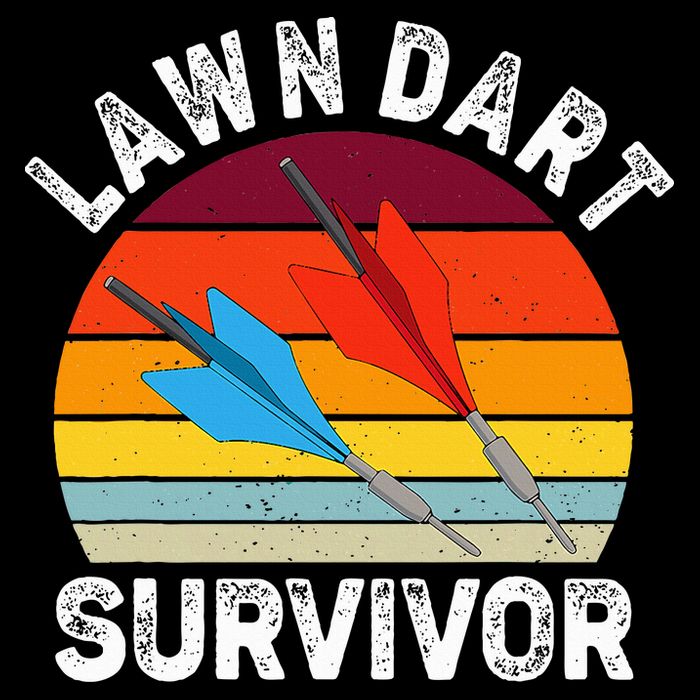 Funny Lawn Dart Survivor Retro Vintage Yard Darts Women Doggie Tank