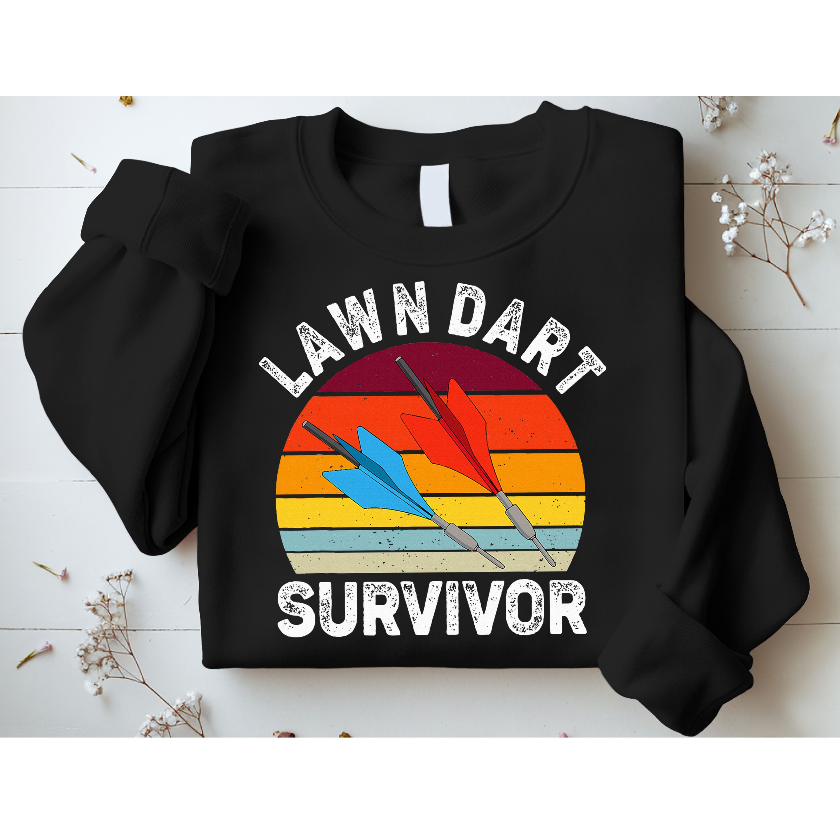 Funny Lawn Dart Survivor Retro Vintage Yard Darts Women Sweatshirt