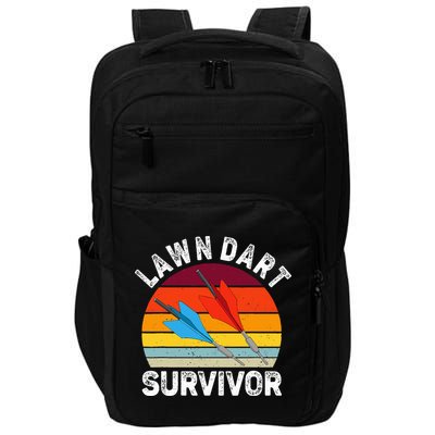 Funny Lawn Dart Survivor Retro Vintage Yard Darts Women Impact Tech Backpack
