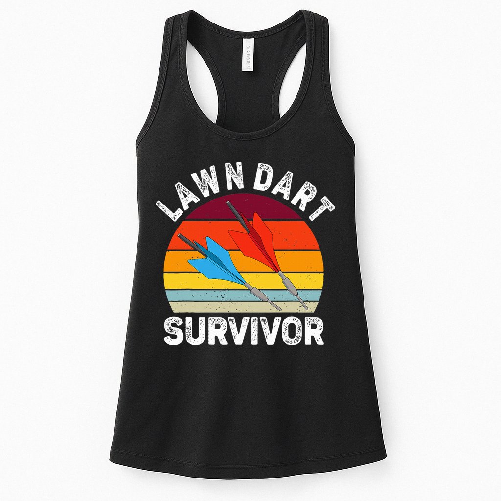 Funny Lawn Dart Survivor Retro Vintage Yard Darts Women Womens Tank Top
