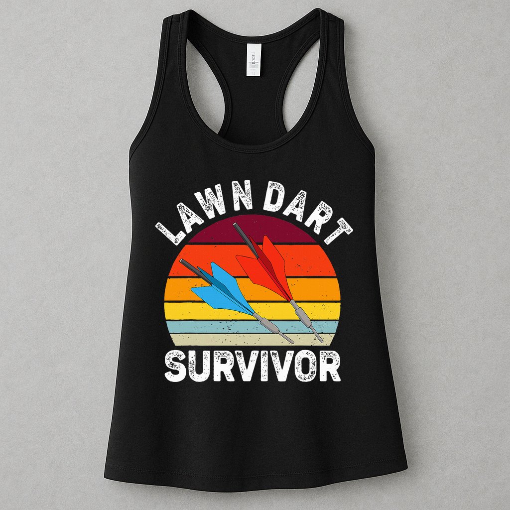 Funny Lawn Dart Survivor Retro Vintage Yard Darts Women Womens Tank Top