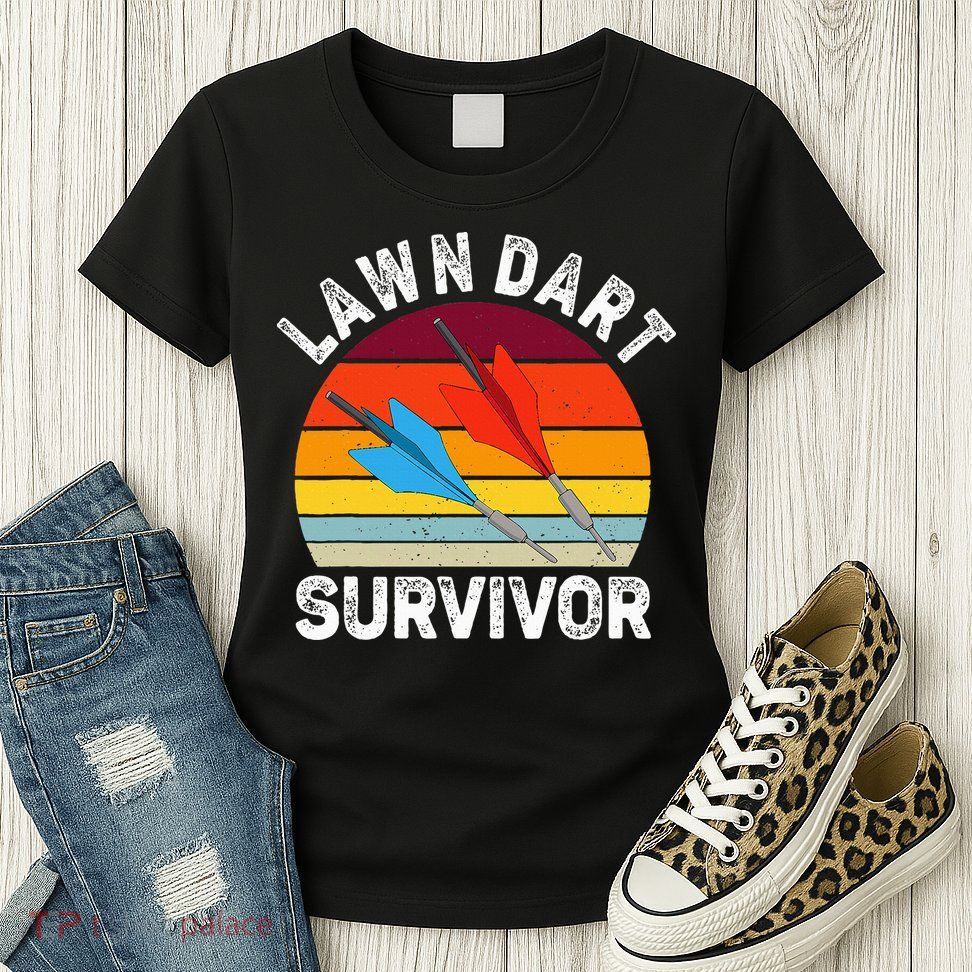 Funny Lawn Dart Survivor Retro Vintage Yard Darts Women Womens T-Shirt