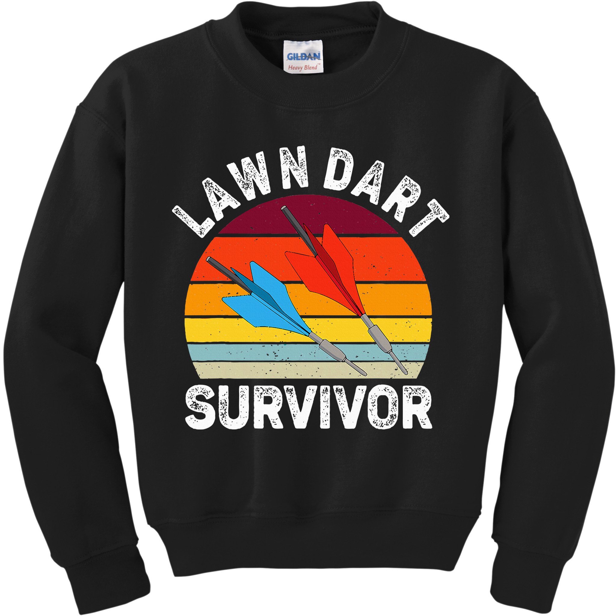 Funny Lawn Dart Survivor Retro Vintage Yard Darts Women Kids Sweatshirt