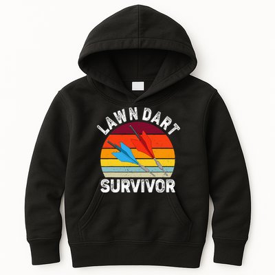 Funny Lawn Dart Survivor Retro Vintage Yard Darts Women Kids Hoodie