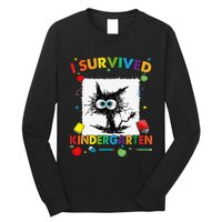 Funny Last Day Of Kindergarten I Survived Kindergarten Long Sleeve Shirt