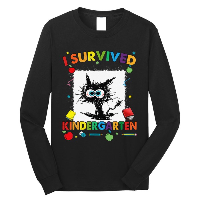 Funny Last Day Of Kindergarten I Survived Kindergarten Long Sleeve Shirt