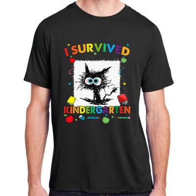 Funny Last Day Of Kindergarten I Survived Kindergarten Adult ChromaSoft Performance T-Shirt