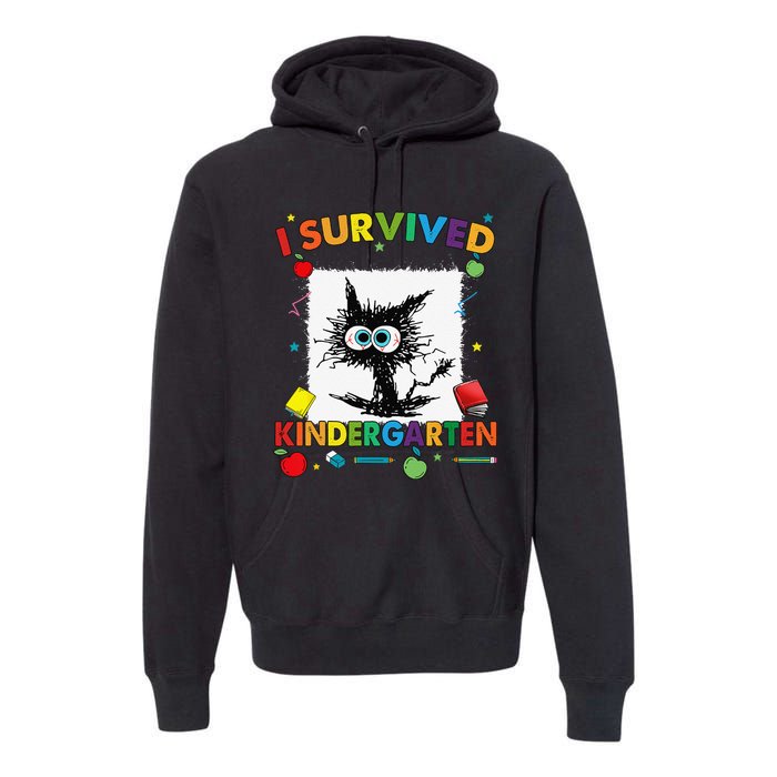 Funny Last Day Of Kindergarten I Survived Kindergarten Premium Hoodie