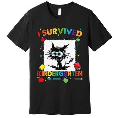 Funny Last Day Of Kindergarten I Survived Kindergarten Premium T-Shirt