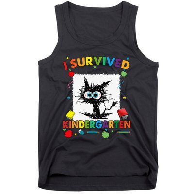 Funny Last Day Of Kindergarten I Survived Kindergarten Tank Top