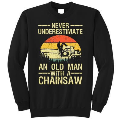 Funny Lumberjack Design For Dad Logger Arborist Chainsaw  Sweatshirt