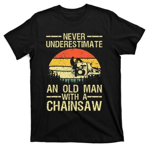 Funny Lumberjack Design For Dad Logger Arborist Chainsaw  T-Shirt