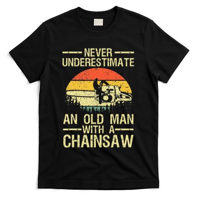 Funny Lumberjack Design For Dad Logger Arborist Chainsaw  T-Shirt