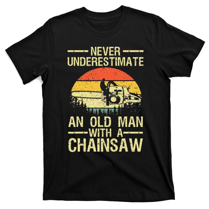 Funny Lumberjack Design For Dad Logger Arborist Chainsaw  T-Shirt