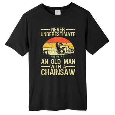 Funny Lumberjack Design For Dad Logger Arborist Chainsaw  Tall Fusion ChromaSoft Performance T-Shirt