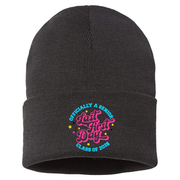 First Last Day Of School Officially A Senior Class Of 2025 Sustainable Knit Beanie