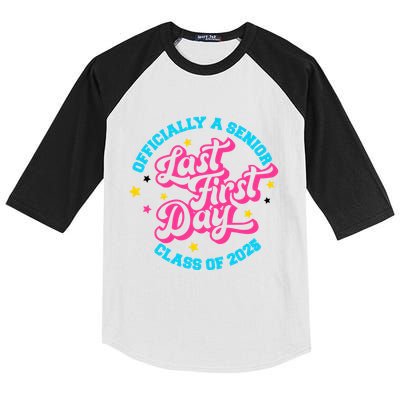 First Last Day Of School Officially A Senior Class Of 2025 Kids Colorblock Raglan Jersey