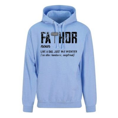 Fathor Like Dad Just Way Mightier FatherS Day Fa Thor Unisex Surf Hoodie