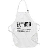 Fathor Like Dad Just Way Mightier FatherS Day Fa Thor Full-Length Apron With Pockets