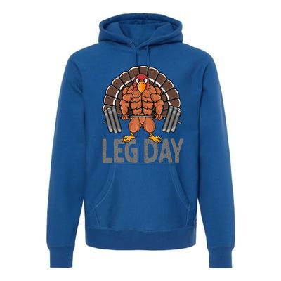 Funny Leg Day Thanksgiving Turkey Deadlifting Deadlift Premium Hoodie