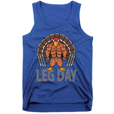 Funny Leg Day Thanksgiving Turkey Deadlifting Deadlift Tank Top