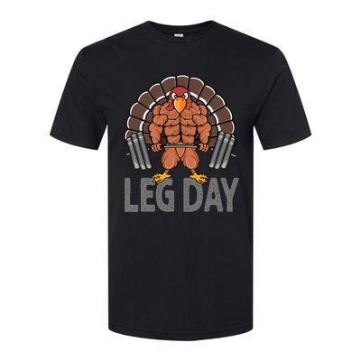 Funny Leg Day Thanksgiving Turkey Deadlifting Deadlift Softstyle CVC T-Shirt