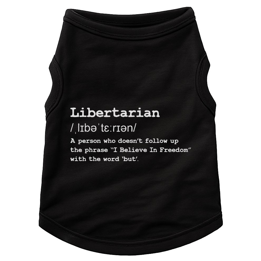 Funny Libertarian Definition Doggie Tank