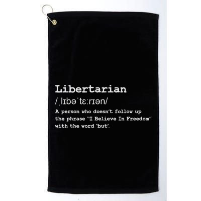 Funny Libertarian Definition Golf Towel