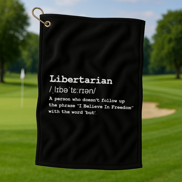 Funny Libertarian Definition Golf Towel
