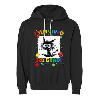 Funny Last Day Of Third 3rd Grade I Survived Third 3rd Grade Garment-Dyed Fleece Hoodie