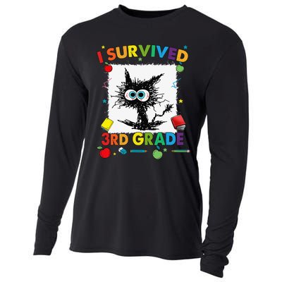 Funny Last Day Of Third 3rd Grade I Survived Third 3rd Grade Cooling Performance Long Sleeve Crew