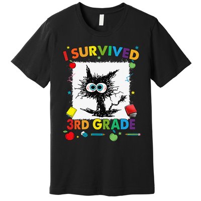 Funny Last Day Of Third 3rd Grade I Survived Third 3rd Grade Premium T-Shirt