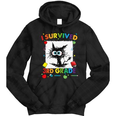 Funny Last Day Of Third 3rd Grade I Survived Third 3rd Grade Tie Dye Hoodie