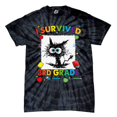 Funny Last Day Of Third 3rd Grade I Survived Third 3rd Grade Tie-Dye T-Shirt