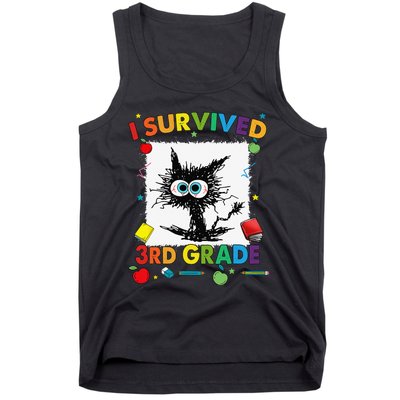 Funny Last Day Of Third 3rd Grade I Survived Third 3rd Grade Tank Top