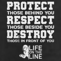 Football Lineman Design Protect Respect Destroy Motto Cool Comfort Performance Bucket Hat