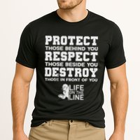 Football Lineman Design Protect Respect Destroy Motto Cooling Performance Crew T-Shirt