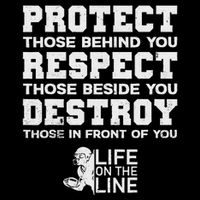 Football Lineman Design Protect Respect Destroy Motto Cooling Performance Crew T-Shirt